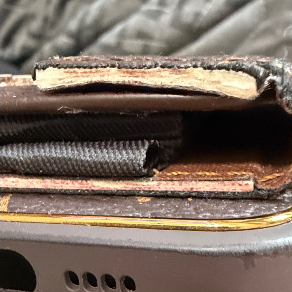 Luxury Brown Monogram Wallet Phone Case with Gold Accent!!!🔥🔥🔥🔥IPHONE 15 PRO MAX - Picture 6 of 7
